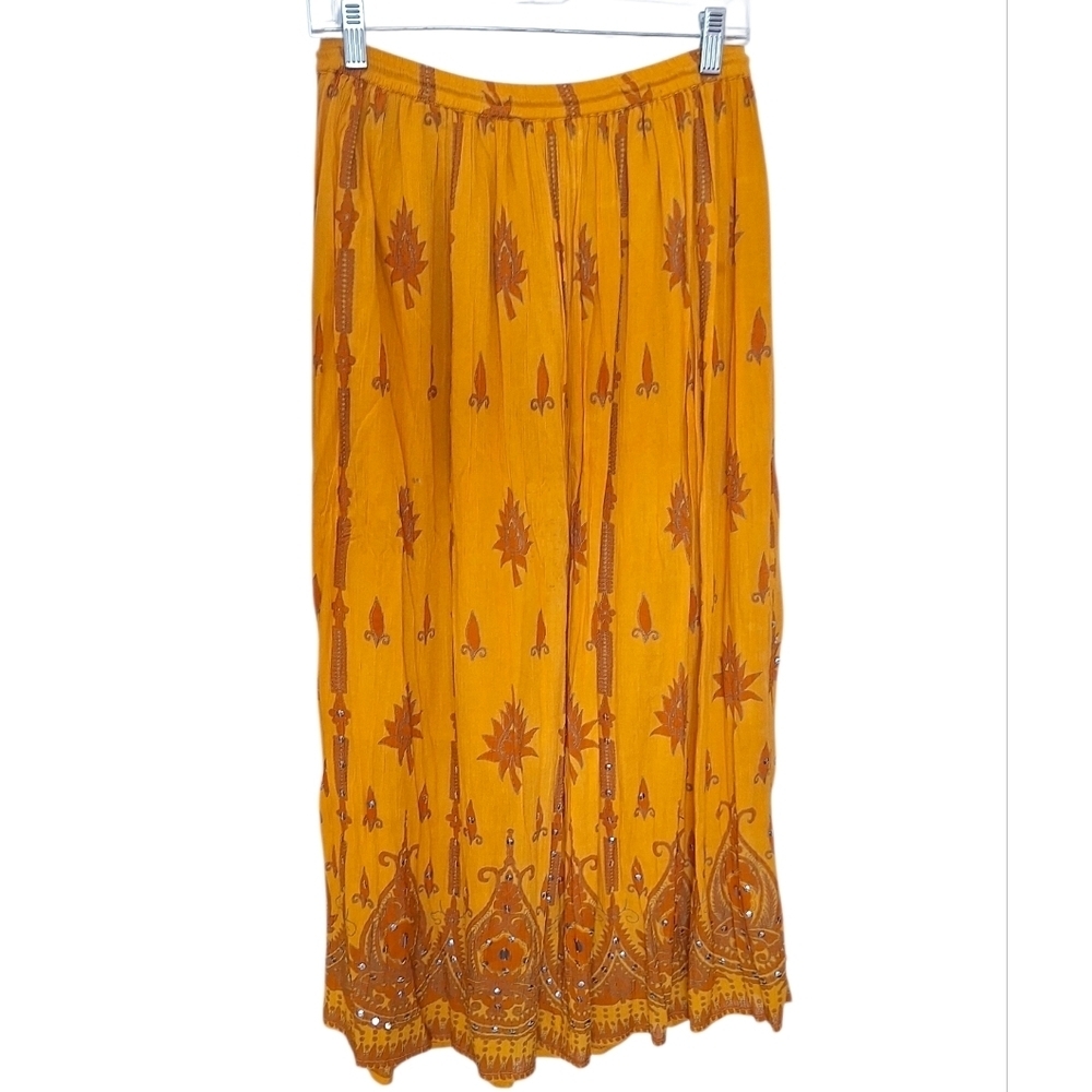 NY Collection Boho Sparkling Embellishments Women's Skirt Core Size M - Picture 4 of 6